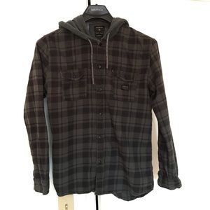 Quicksilver Flannel with hoodie Sz. M